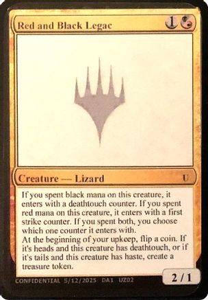 Red and Black Legac  (-) - [Un-Known Event Playtest Cards] - Trinity Hobby