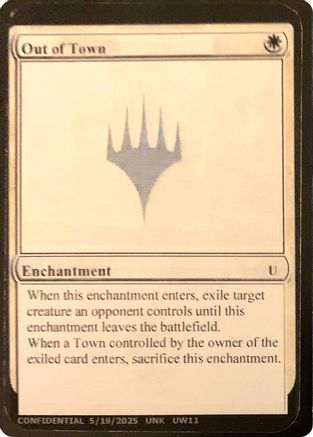 Out of Town  (-) - [Un-Known Event Playtest Cards] - Trinity Hobby