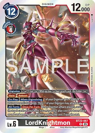 LordKnightmon (BT22-067) - [Cyber Eden] Foil - Trinity Hobby