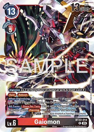Gaiomon (BT22-014) - [Cyber Eden] Foil
