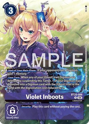 Violet Inboots - BT20-088 (Digimon Liberator Debuggers Set) (BT20-088) - [Release Special Booster 2.5] Foil