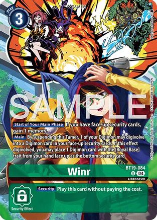 Winr (Digimon Liberator Debuggers Set) (BT19-084) - [Release Special Booster 2.0] Foil