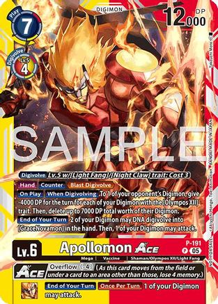 Apollomon ACE (Store Tournament 2025 Vol.3 Participation Pack) (P-191) - [Digimon Promotion Cards] - Trinity Hobby