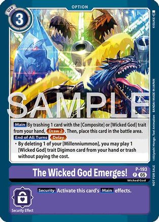 The Wicked God Emerges! (Store Tournament 2025 Vol.3 Participation Pack) (P-193) - [Digimon Promotion Cards] - Trinity Hobby
