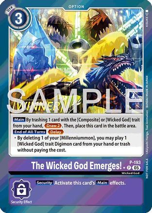 The Wicked God Emerges! (Store Tournament 2025 Vol.3 Winner Pack) (P-193) - [Digimon Promotion Cards] Foil - Trinity Hobby