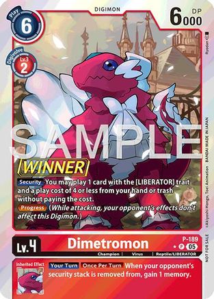 Dimetromon (Store Tournament 2025 Vol.3 Winner Pack) (P-189) - [Digimon Promotion Cards] Foil - Trinity Hobby