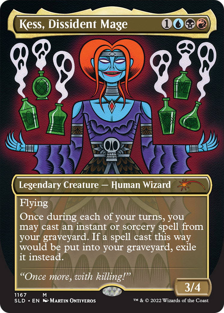 Kess, Dissident Mage (Borderless) [Secret Lair Drop Series] - Trinity Hobby