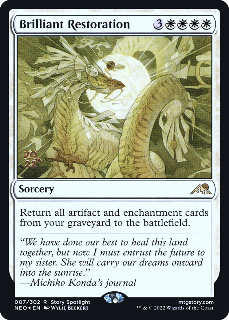 Brilliant Restoration [Kamigawa: Neon Dynasty Prerelease Promos] - Trinity Hobby