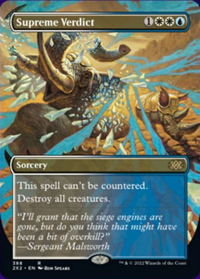 Supreme Verdict (Borderless Alternate Art) [Double Masters 2022] - Trinity Hobby
