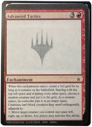 Advanced Tactics  (-) - [Un-Known Event Playtest Cards] - Trinity Hobby