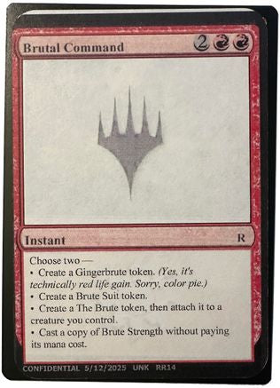 Brutal Command  (-) - [Un-Known Event Playtest Cards] - Trinity Hobby