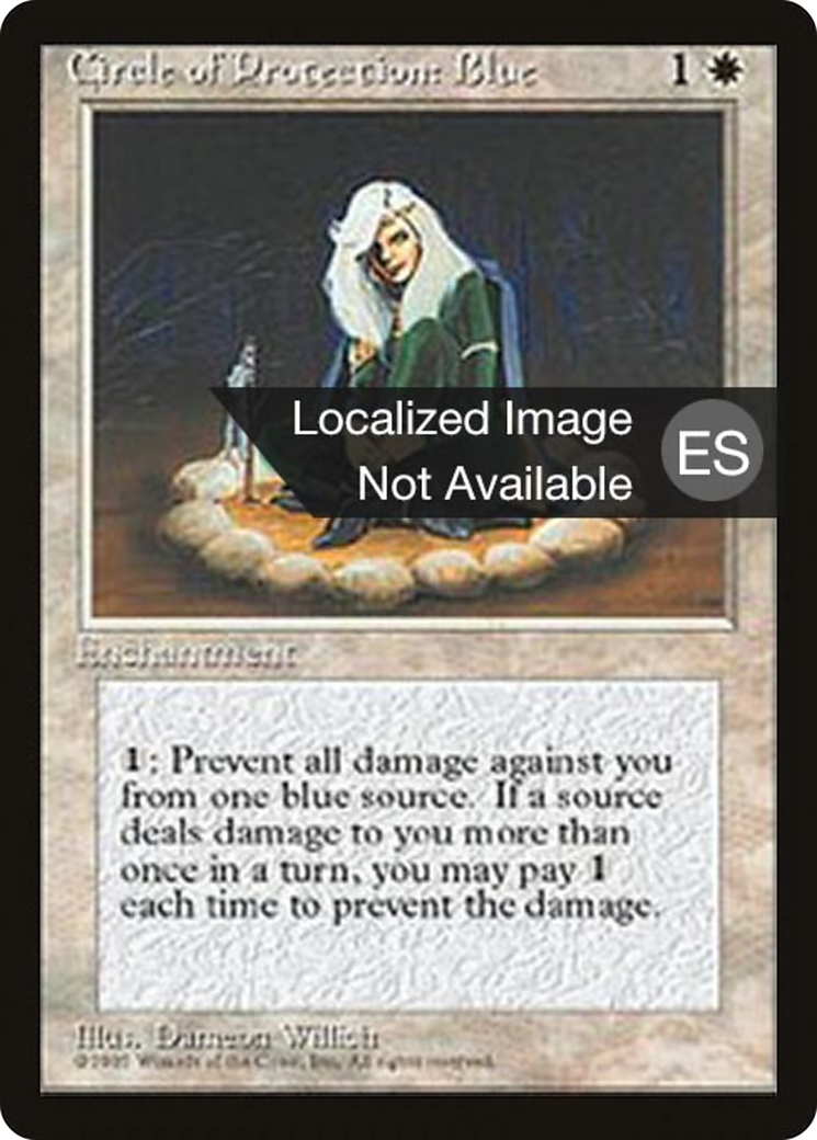 Circle of Protection: Blue [Fourth Edition (Foreign Black Border)] - Trinity Hobby