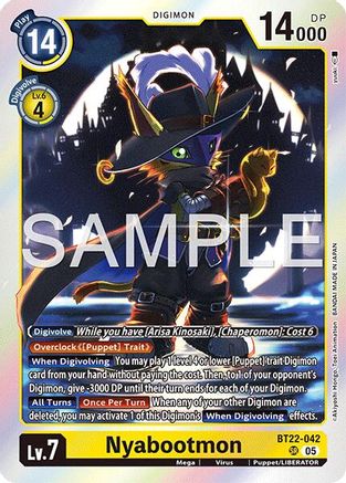Nyabootmon (BT22-042) - [Cyber Eden] Foil - Trinity Hobby