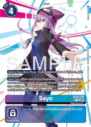 Sayo (BT22-102) - [Cyber Eden] Foil - Trinity Hobby