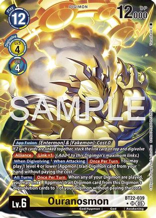 Ouranosmon (Alternate Art) (BT22-039) - [Cyber Eden] Foil - Trinity Hobby