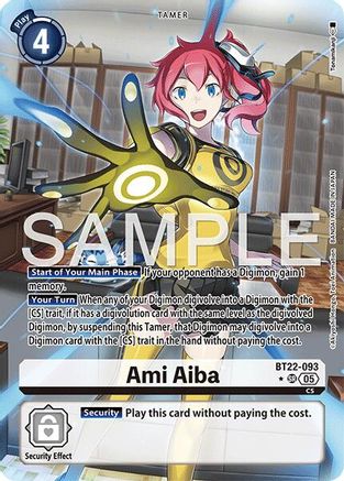 Ami Aiba (Alternate Art) (BT22-093) - [Cyber Eden] Foil - Trinity Hobby