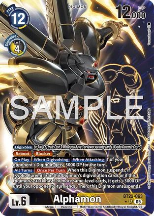 Alphamon (Alternate Art) (BT22-063) - [Cyber Eden] Foil - Trinity Hobby
