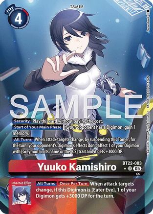 Yuuko Kamishiro (Alternate Art) (BT22-083) - [Cyber Eden] Foil - Trinity Hobby