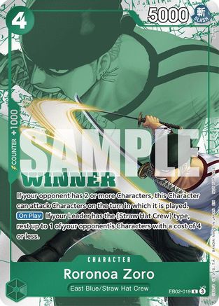 Roronoa Zoro (Winner Pack 2025 Vol. 3) (EB02-019) - [One Piece Promotion Cards] Foil - Trinity Hobby
