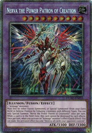Nerva the Power Patron of Creation (Starlight Rare) [DUAD-EN033] - Duelist's Advance 1st Edition - Starlight Rare - Trinity Hobby