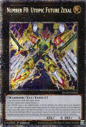 Number F0: Utopic Future Zexal (Starlight Rare) [DUAD-EN042] - Duelist's Advance 1st Edition - Starlight Rare - Trinity Hobby