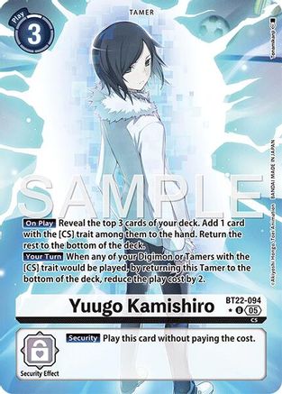 Yuugo Kamishiro (Alternate Art) (BT22-094) - [Cyber Eden] Foil - Trinity Hobby