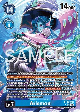 Ariemon (Alternate Art) (BT22-028) - [Cyber Eden] Foil - Trinity Hobby