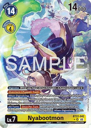 Nyabootmon (Alternate Art) (BT22-042) - [Cyber Eden] Foil - Trinity Hobby