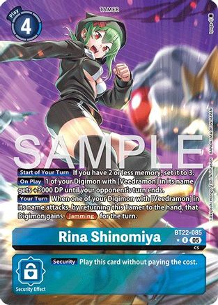 Rina Shinomiya (Alternate Art) (BT22-085) - [Cyber Eden] Foil
