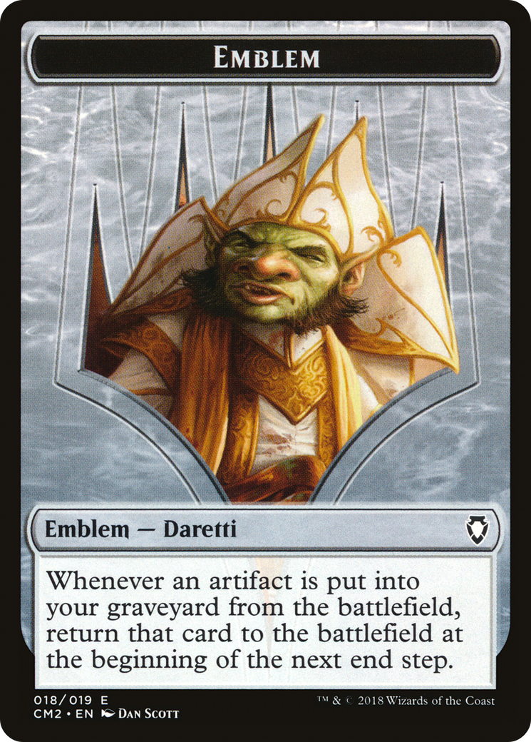 Daretti, Scrap Savant Emblem [Commander Anthology Volume II Tokens] - Trinity Hobby