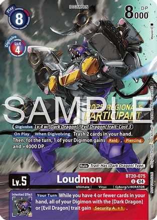 Loudmon (Regionals 25-26 Season 2 Participant) (BT20-075) - [Release Special Booster 2.0]