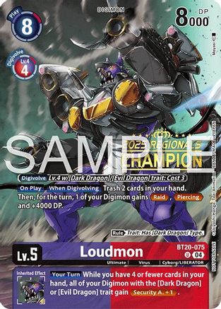 Loudmon (Regionals 25-26 Season 2 Champion) (BT20-075) - [Release Special Booster 2.0] Foil