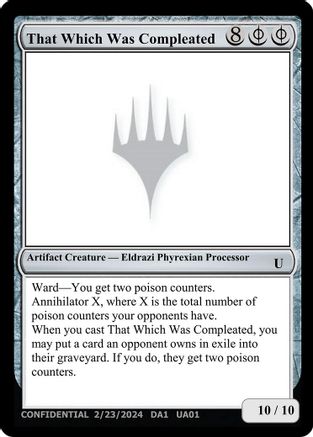 That Which Was Compleated  (-) - [Un-Known Event Playtest Cards] - Trinity Hobby