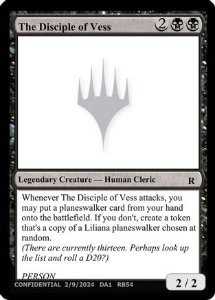 The Disciple of Vess  (-) - [Un-Known Event Playtest Cards] - Trinity Hobby