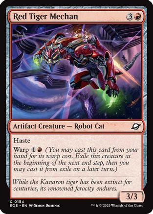 Red Tiger Mechan  [Foil]  (EOE-154) - [Edge of Eternities] - Trinity Hobby