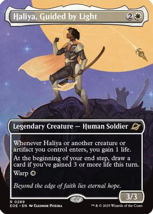 Haliya, Guided by Light (Borderless)  [Foil]  (EOE-289) - [Edge of Eternities] - Trinity Hobby