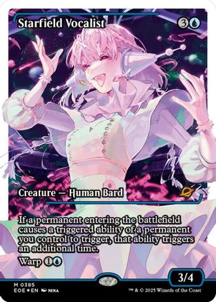 Starfield Vocalist (Showcase) (Fracture Foil)  [Foil]  (EOE-385) - [Edge of Eternities]