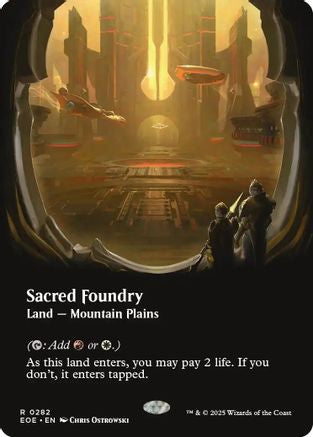 Sacred Foundry (Borderless)  [Foil]  (EOE-282) - [Edge of Eternities] - Trinity Hobby