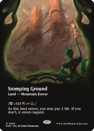 Stomping Ground (Borderless)  [Foil]  (EOE-283) - [Edge of Eternities] - Trinity Hobby