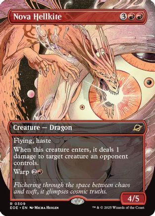 Nova Hellkite (Borderless)  [Foil]  (EOE-309) - [Edge of Eternities] - Trinity Hobby
