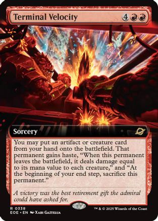 Terminal Velocity (Extended Art)  [Foil]  (EOE-338) - [Edge of Eternities] - Trinity Hobby