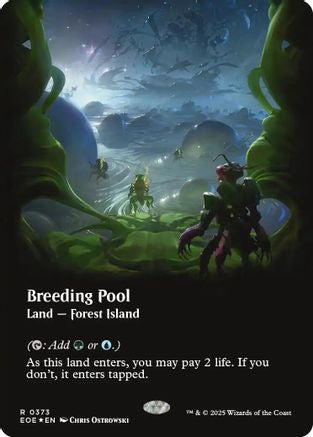 Breeding Pool (Borderless) (Galaxy Foil)  [Foil]  (EOE-373) - [Edge of Eternities] - Trinity Hobby