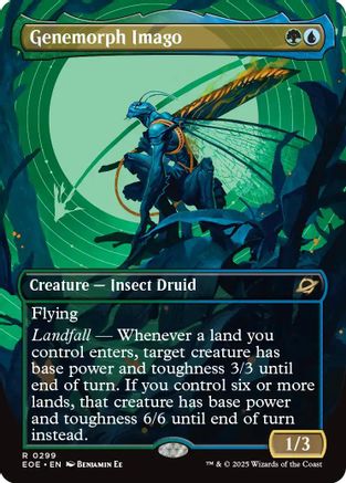 Genemorph Imago (Borderless)  [Foil]  (EOE-299) - [Edge of Eternities] - Trinity Hobby