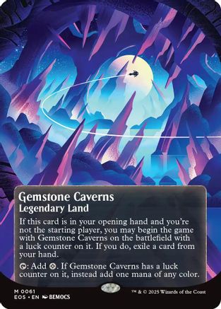 Gemstone Caverns (0061) (Borderless)  [Foil]  (EOS-061) - [Edge of Eternities: Stellar Sights] - Trinity Hobby