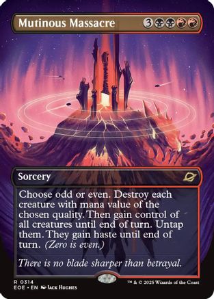 Mutinous Massacre (Borderless)  [Foil]  (EOE-314) - [Edge of Eternities] - Trinity Hobby