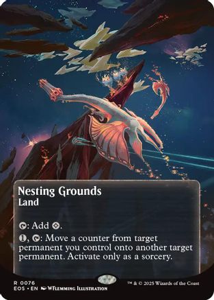 Nesting Grounds (0076) (Borderless)  [Foil]  (EOS-076) - [Edge of Eternities: Stellar Sights] - Trinity Hobby