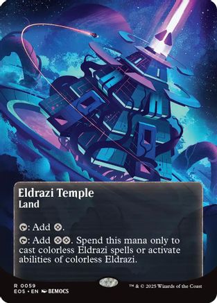 Eldrazi Temple (0059) (Borderless)  (EOS-059) - [Edge of Eternities: Stellar Sights] - Trinity Hobby