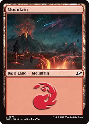 Mountain (0274)  [Foil]  (EOE-274) - [Edge of Eternities] - Trinity Hobby