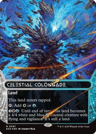 Celestial Colonnade (0097) (Borderless) (Galaxy Foil)  [Foil]  (EOS-097) - [Edge of Eternities: Stellar Sights] - Trinity Hobby