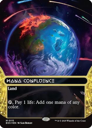 Mana Confluence (0115) (Borderless) (Galaxy Foil)  [Foil]  (EOS-115) - [Edge of Eternities: Stellar Sights] - Trinity Hobby